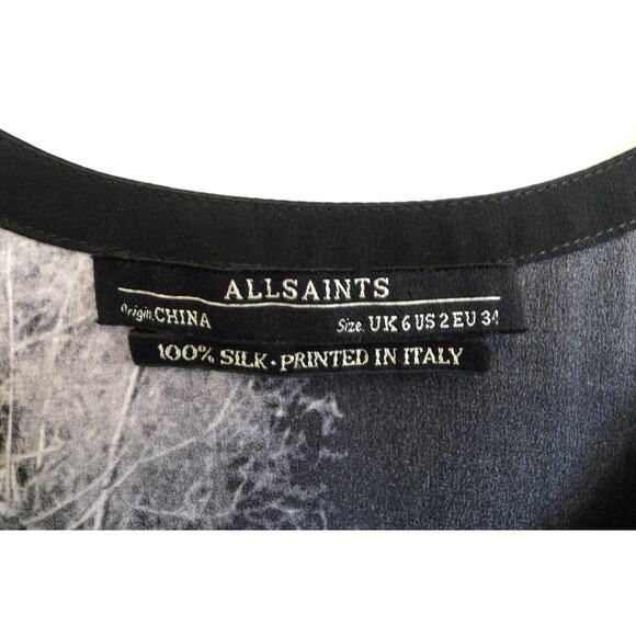 ALLSAINTS Quinta Flora Silk Graphic Print Italy Tank Top Blouse Revolve 2 $219 - Picture 4 of 9